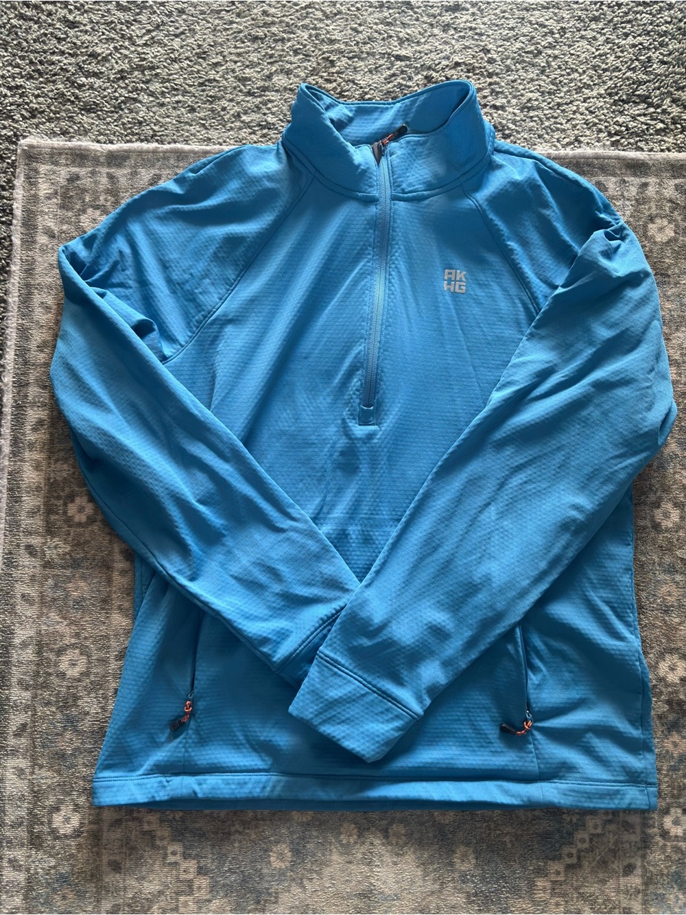 Duluth Trading Co. AK hardware: Blue Quarter-Zip Men’s Performance Sweater
